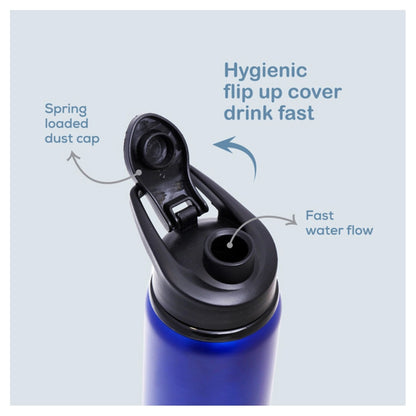 Eazy Kids Stainless Steel Sports Water Bottle 700ml (Blue)