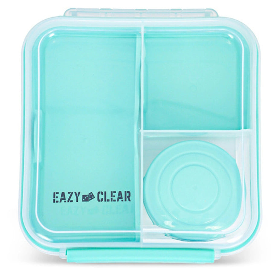 Eazy Kids 3/4/5 Compartment Convertible 1250ml Bento Lunch Box with 150ml Gravy Bowl (Green)
