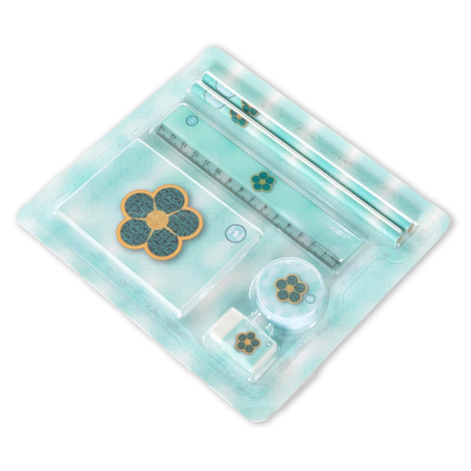 Eazy Kids Stationary Set (Daisy Flower Green)