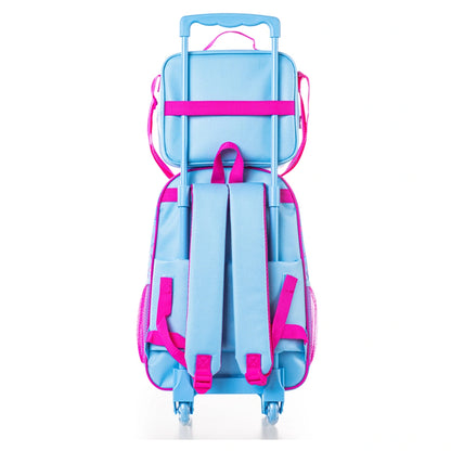 Eazy Kids Set of 5 Trolley 16" School Bag Combo (Butterfly)