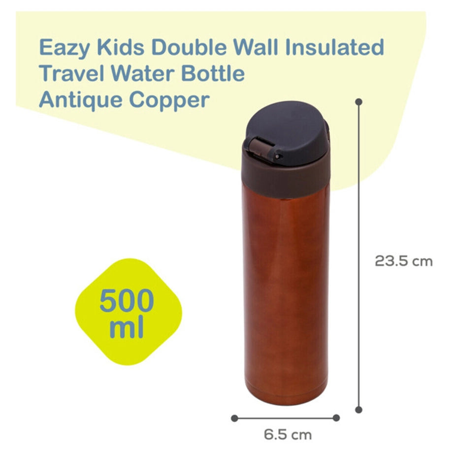 Eazy Kids Insulated Travel Water Bottle 500ml (Copper)