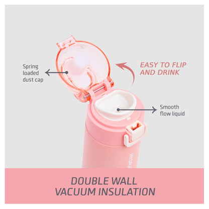 Eazy Kids Insulated Travel Water Bottle 550ml (Pink)