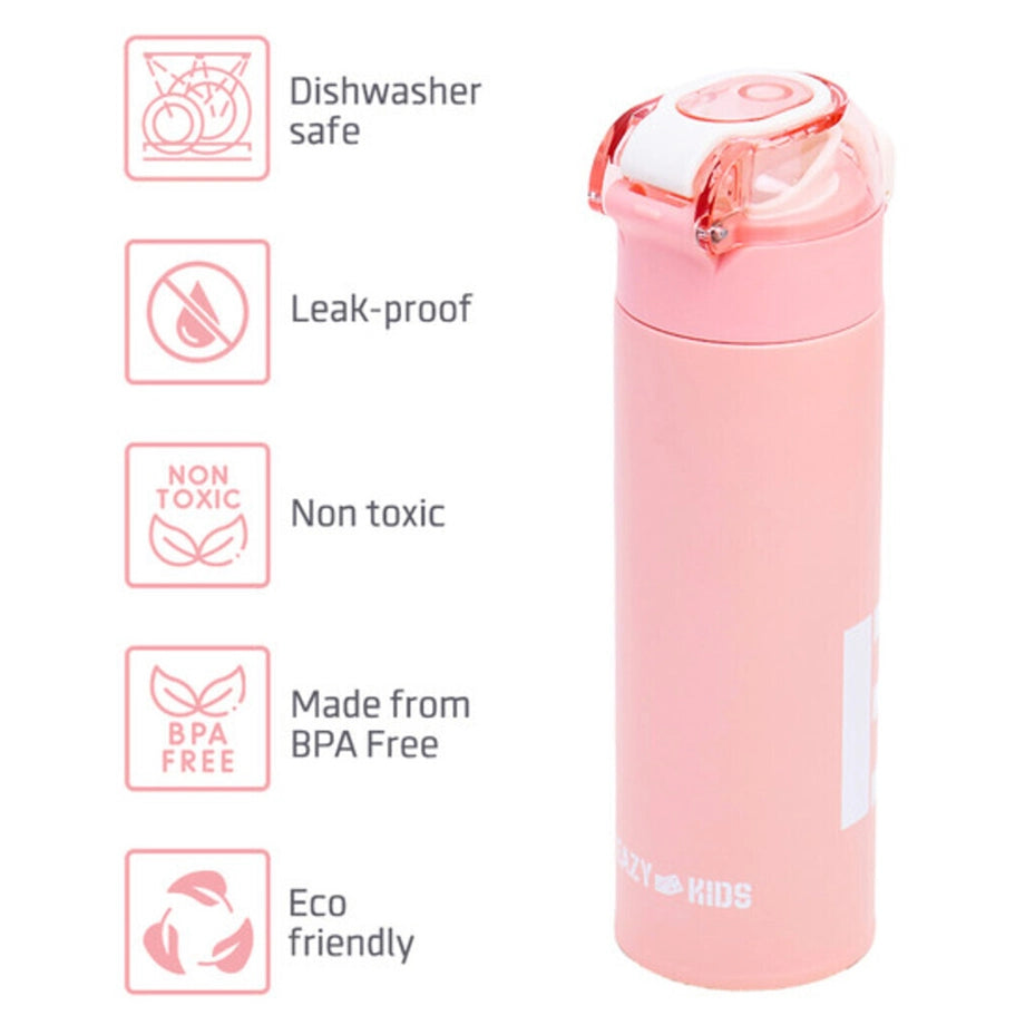 Eazy Kids Insulated Travel Water Bottle 550ml (Pink)