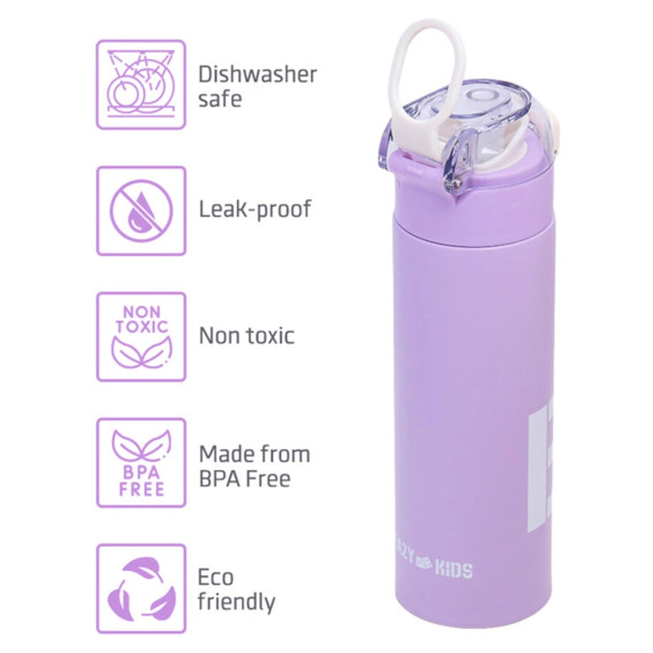 Eazy Kids Insulated Travel Water Bottle 550ml (Purple)