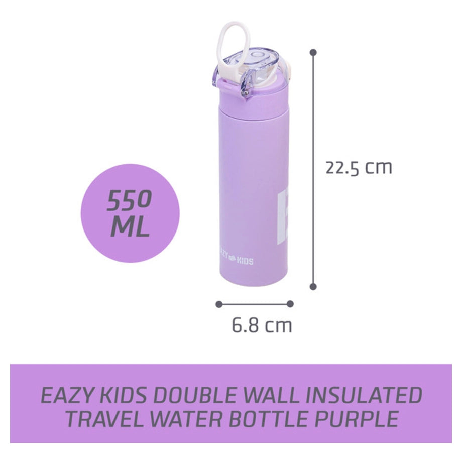 Eazy Kids Insulated Travel Water Bottle 550ml (Purple)