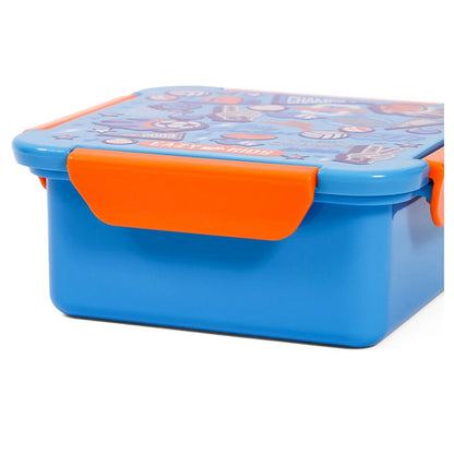 Eazy Kids Lunch Box, Soccer 650ml (Blue)