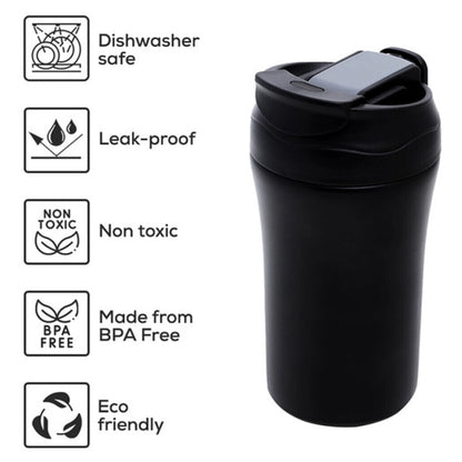 Eazy Kids Insulated Tumbler Water Bottle 400ml (Black)