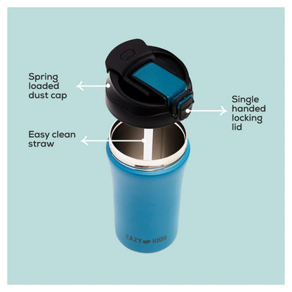 Eazy Kids Insulated Tumbler Water Bottle 400ml (Blue)