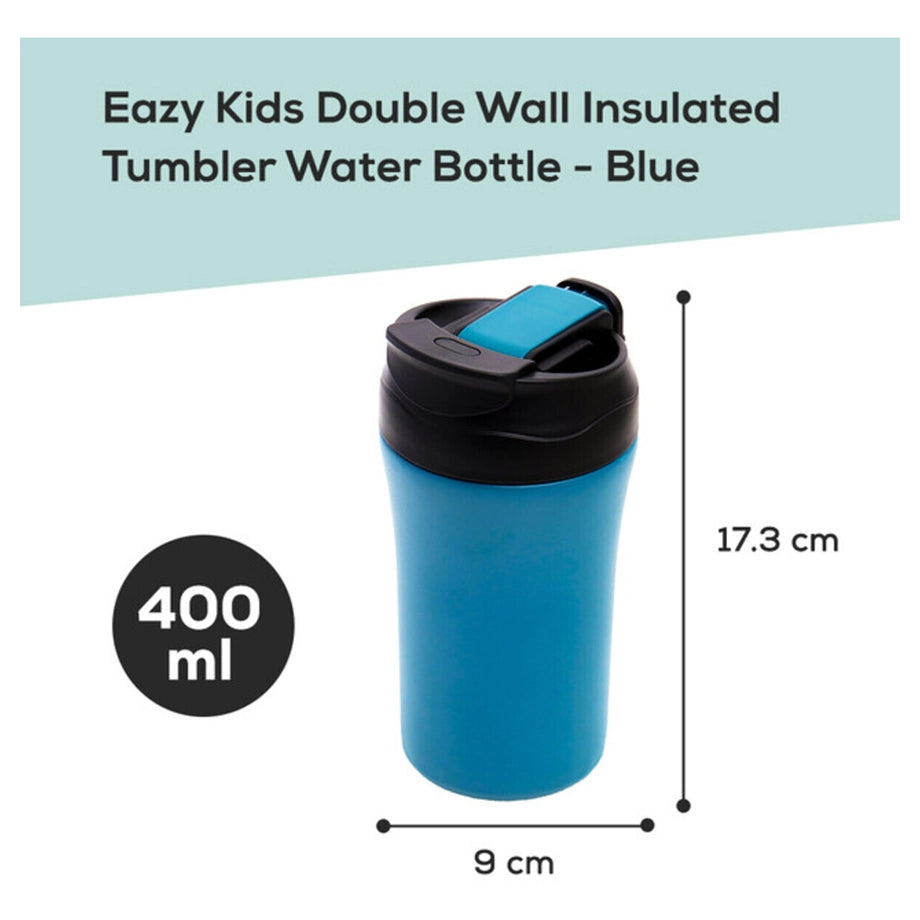 Eazy Kids Insulated Tumbler Water Bottle 400ml (Blue)