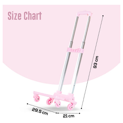 Eazy Kids 4-Wheel School Bag Trolley (Pink)