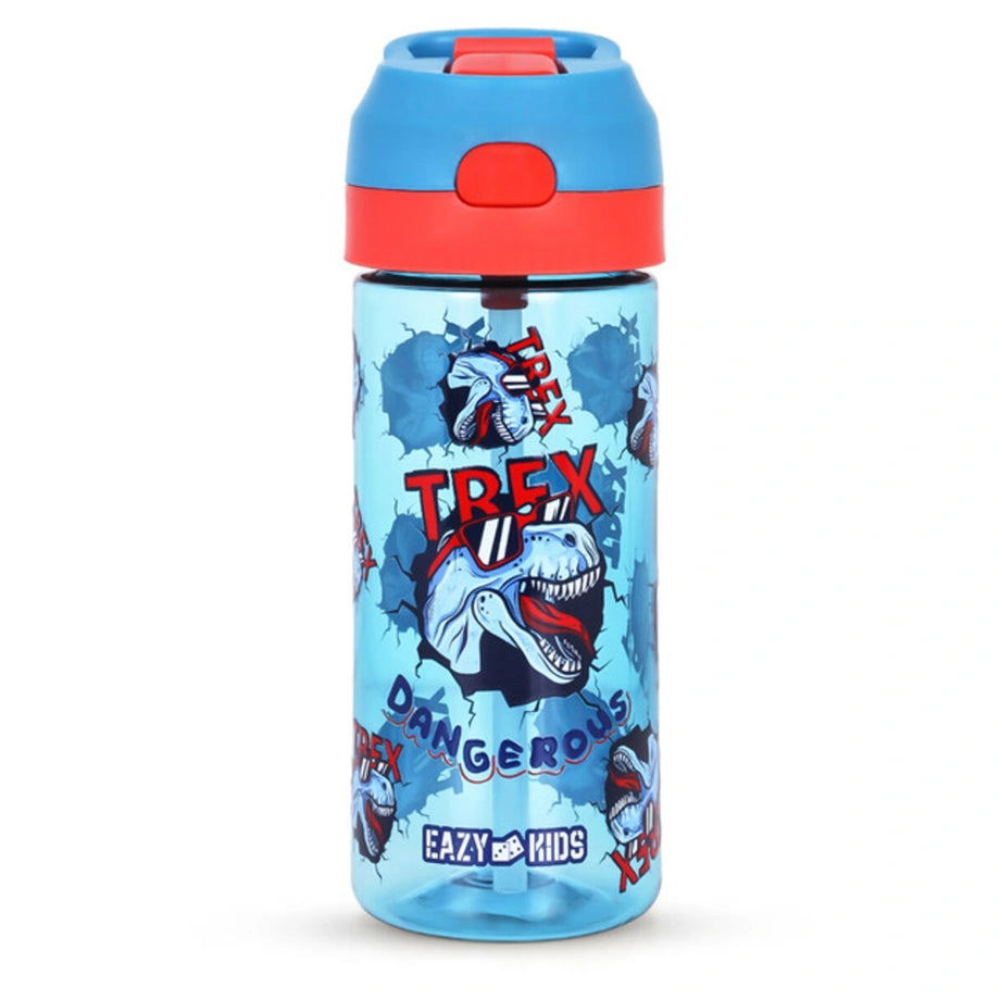 Eazy Kids Tritan Water Bottle with Spray Dino 420ml (Blue)