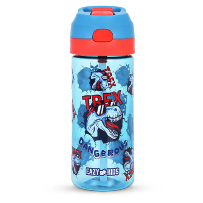 Eazy Kids Tritan Water Bottle with Spray Dino 420ml (Blue)