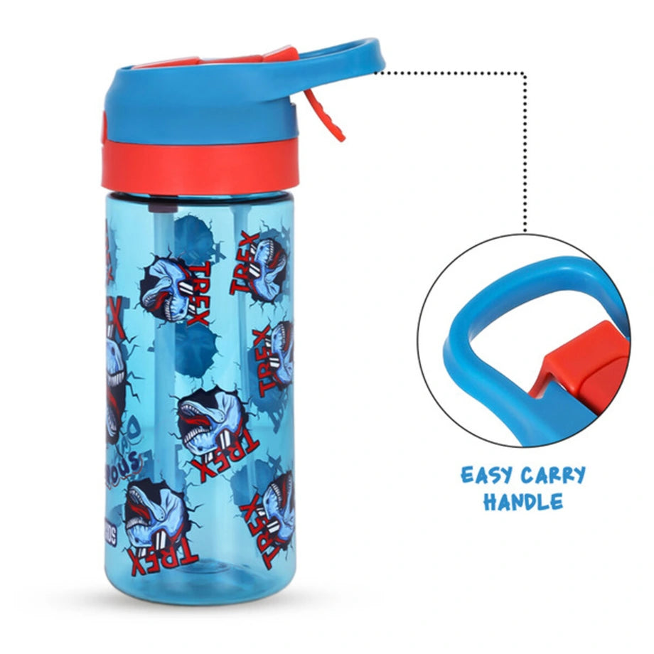 Eazy Kids Tritan Water Bottle with Spray Dino 420ml (Blue)