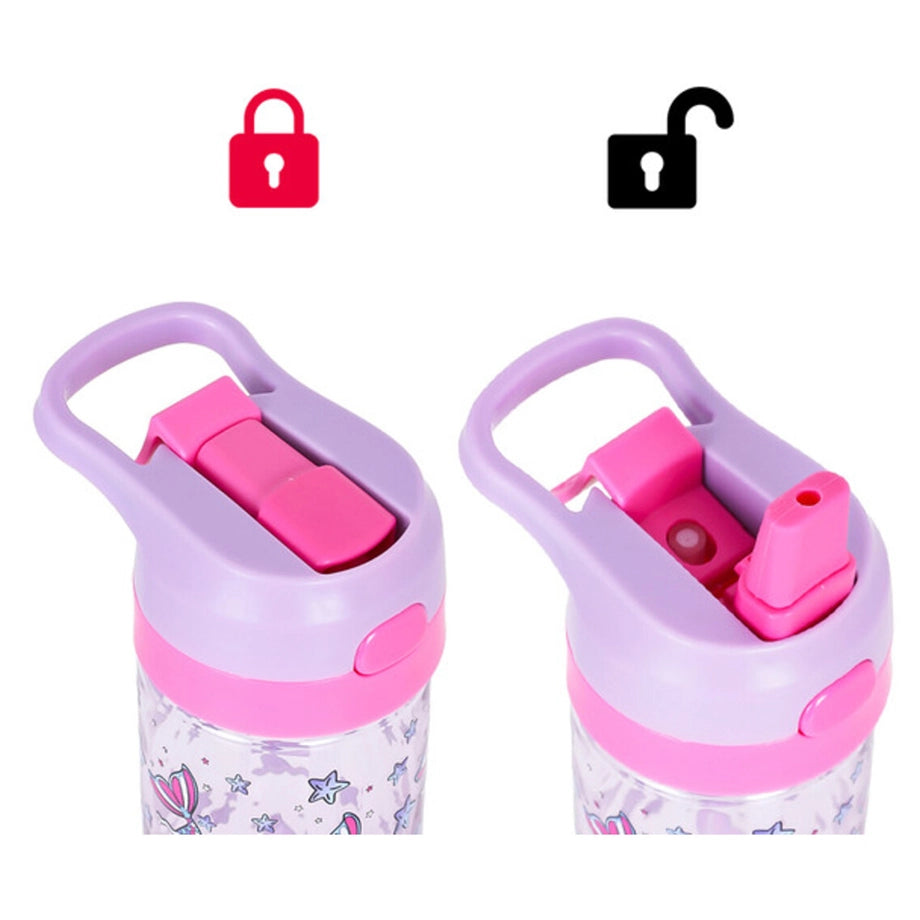 Eazy Kids Tritan Water Bottle with Spray Mermaid 420ml (Pink)