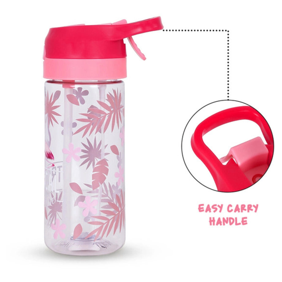 Eazy Kids Tritan Water Bottle w/Spray Tropical 420ml (Pink)
