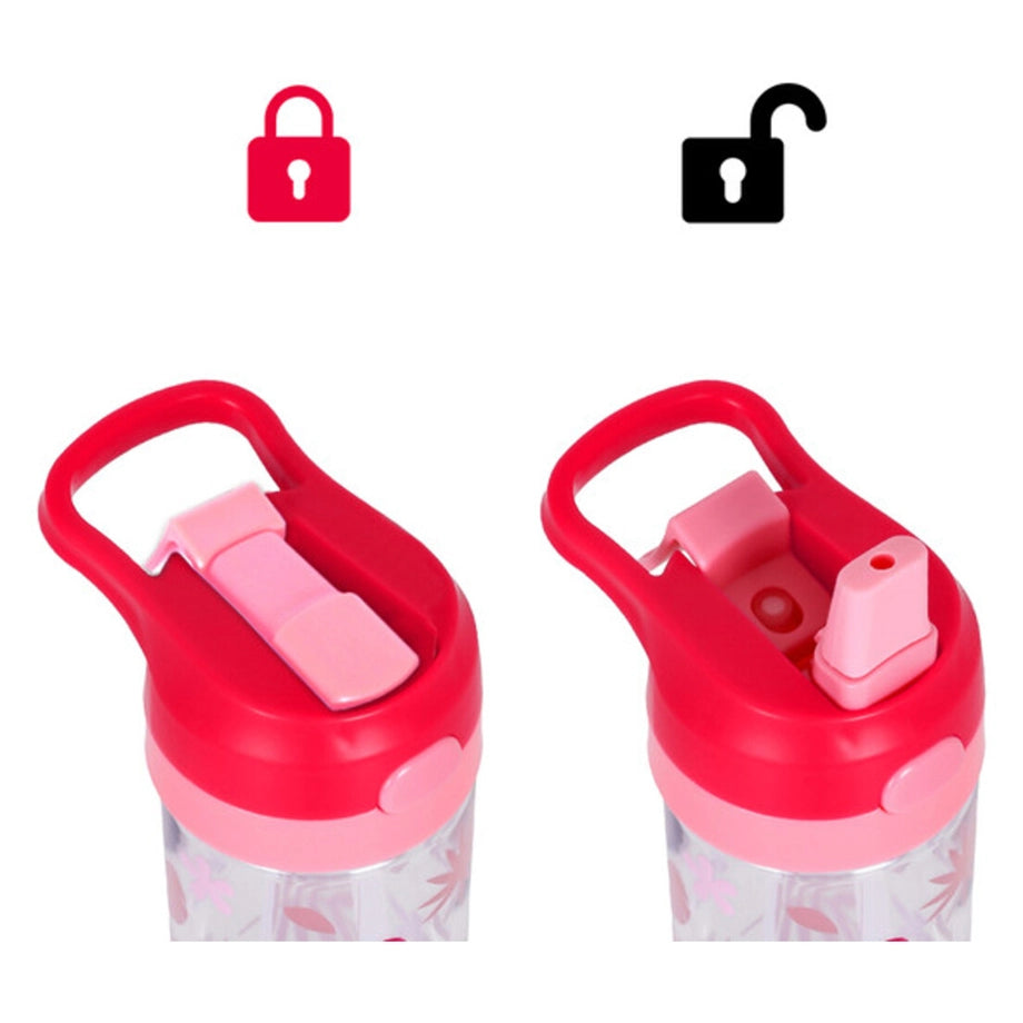Eazy Kids Tritan Water Bottle w/Spray Tropical 420ml (Pink)