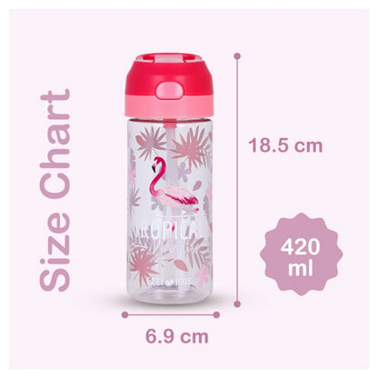 Eazy Kids Tritan Water Bottle w/Spray Tropical 420ml (Pink)
