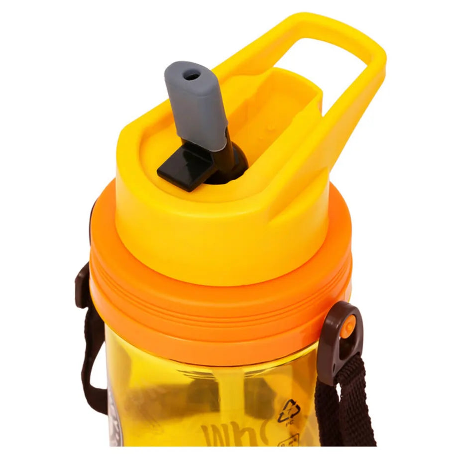 Eazy Kids Water Bottle 500ml wt Straw (Yellow)