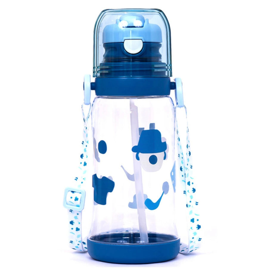 Eazy Kids Water Bottle 600ml wt straw (Blue)