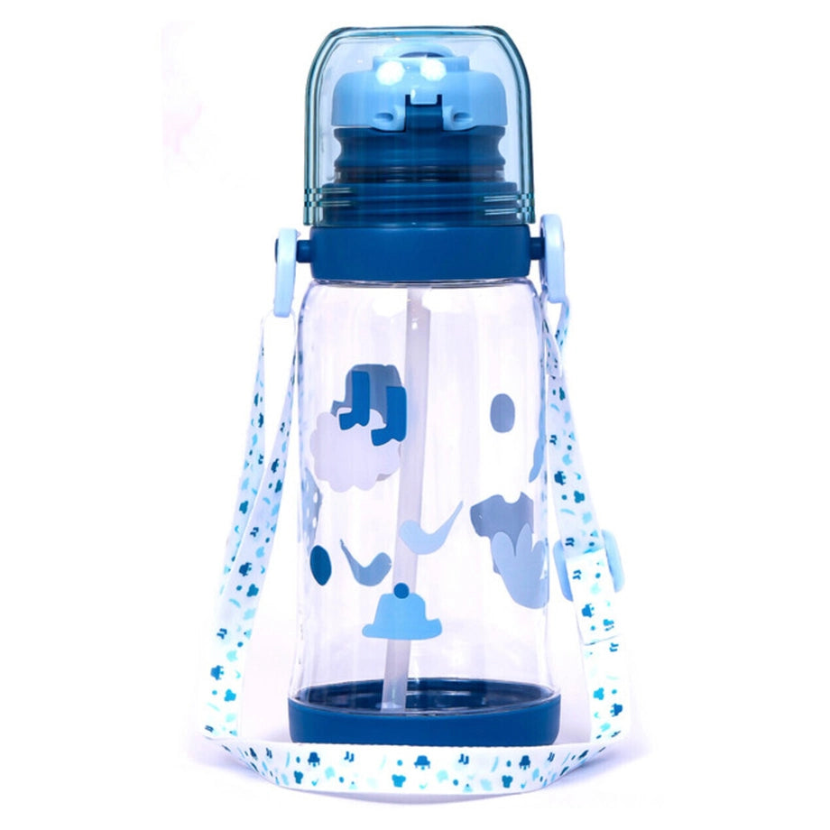 Eazy Kids Water Bottle 600ml wt straw (Blue)