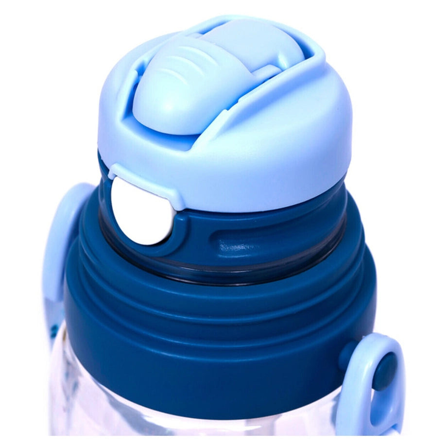 Eazy Kids Water Bottle 600ml wt straw (Blue)