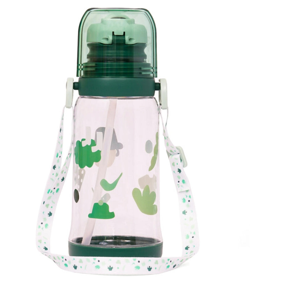 Eazy Kids Water Bottle 600ml wt straw (Green)