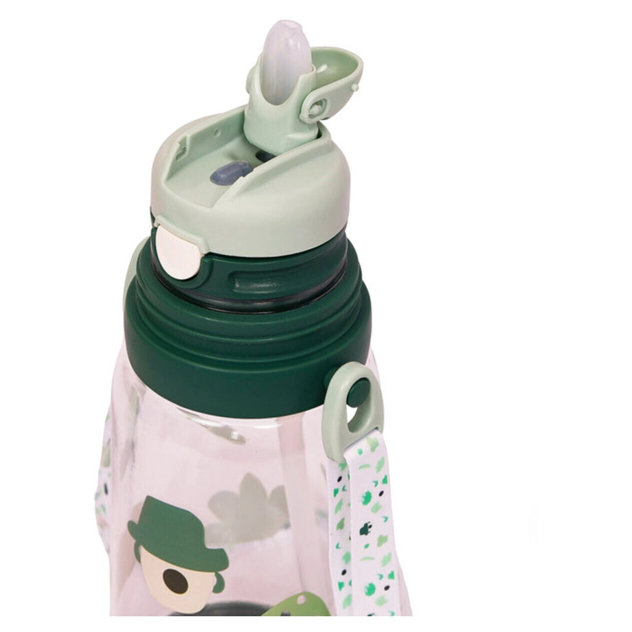 Eazy Kids Water Bottle 600ml wt straw (Green)