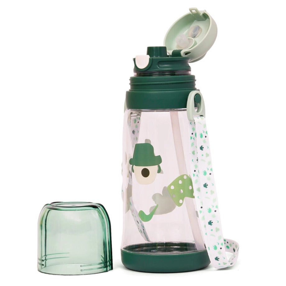 Eazy Kids Water Bottle 600ml wt straw (Green)