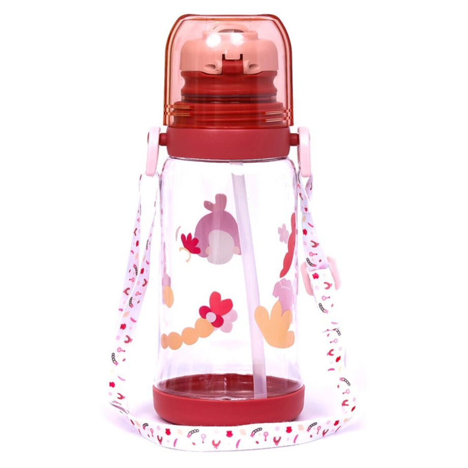 Eazy Kids Water Bottle 600ml wt straw (Pink)