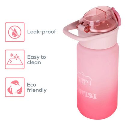 Eazy Kids Water Bottle 500ml wt Handle (Pink)