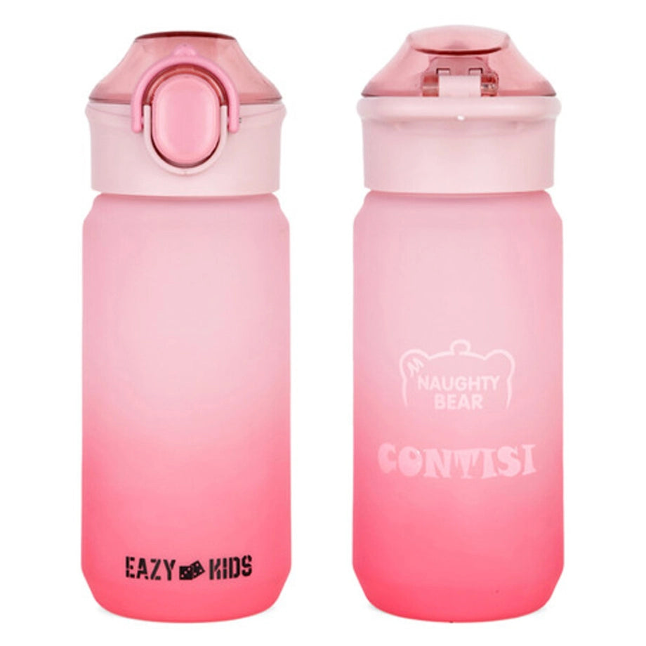 Eazy Kids Water Bottle 500ml wt Handle (Pink)