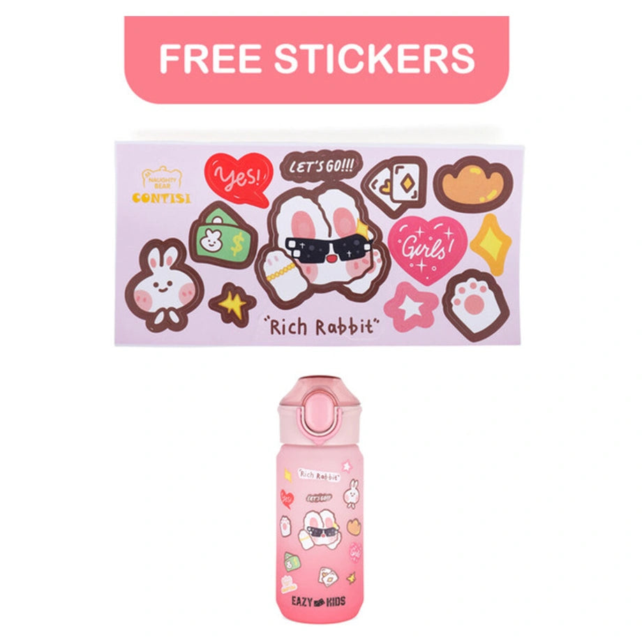 Eazy Kids Water Bottle 500ml wt Handle (Pink)