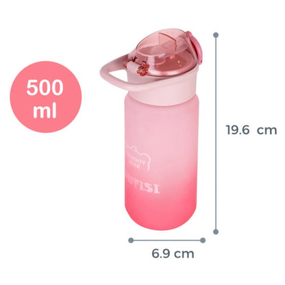 Eazy Kids Water Bottle 500ml wt Handle (Pink)