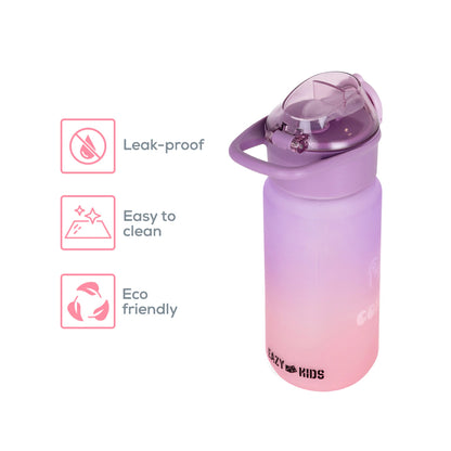 Eazy Kids Water Bottle 500ml w/ Handle (Purple)