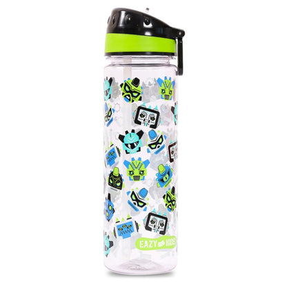 Eazy Kids Tritan Water Bottle w/Carry handle, Gen Z 650ml (Black)