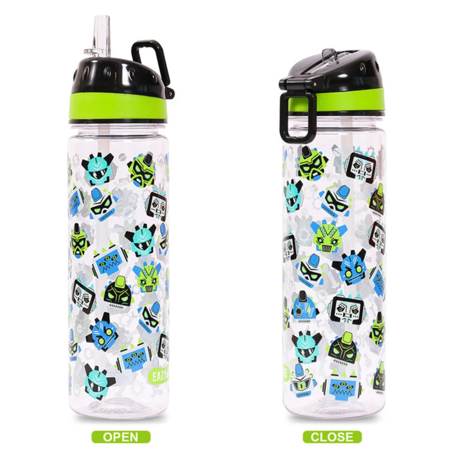 Eazy Kids Tritan Water Bottle w/Carry handle, Gen Z 650ml (Black)