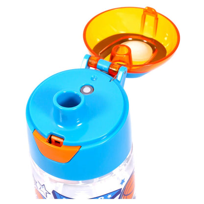 Eazy Kids Tritan Water Bottle w/Spray, Soccer 750ml (Blue)