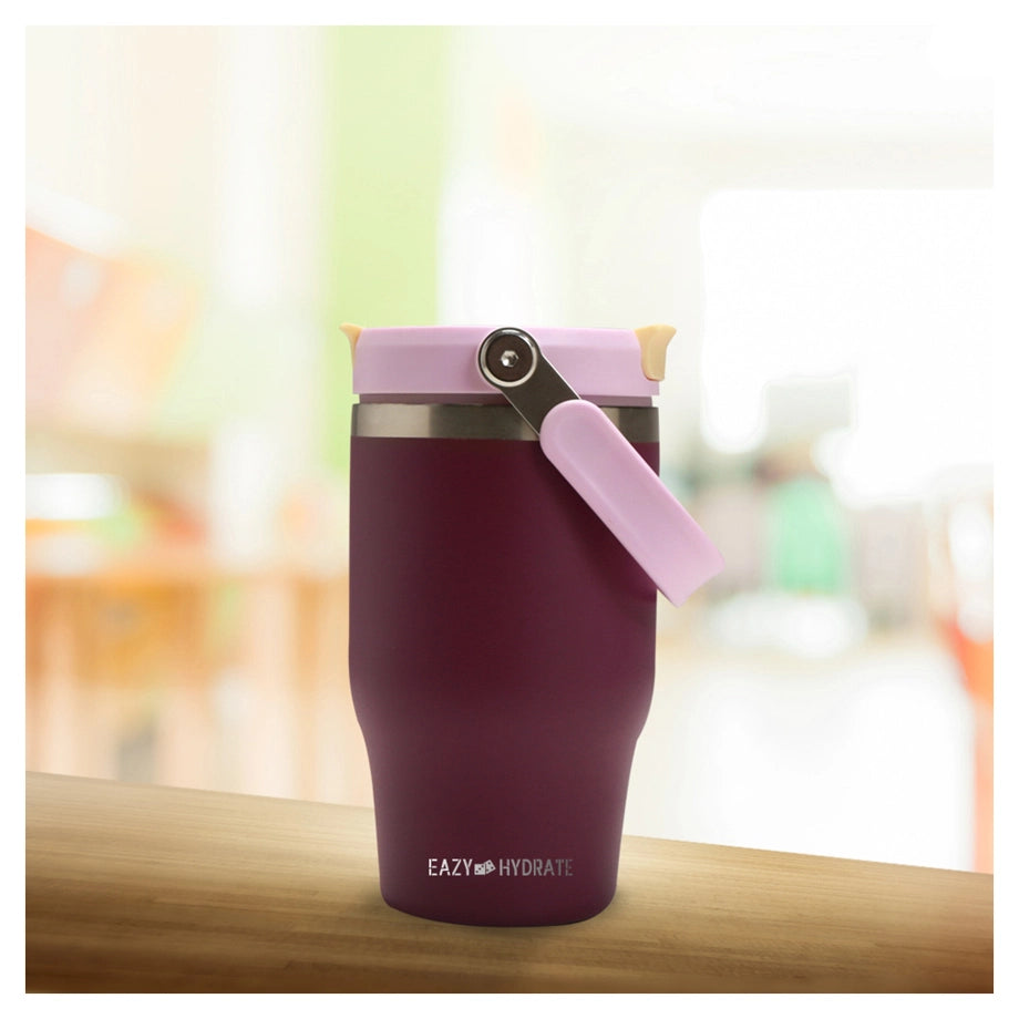 Eazy Kids Vacuum Insulated Tumbler w/handle 500ml (Purple)