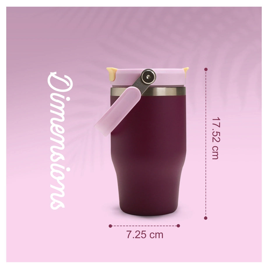 Eazy Kids Vacuum Insulated Tumbler w/handle 500ml (Purple)