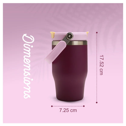 Eazy Kids Vacuum Insulated Tumbler w/handle 500ml (Purple)