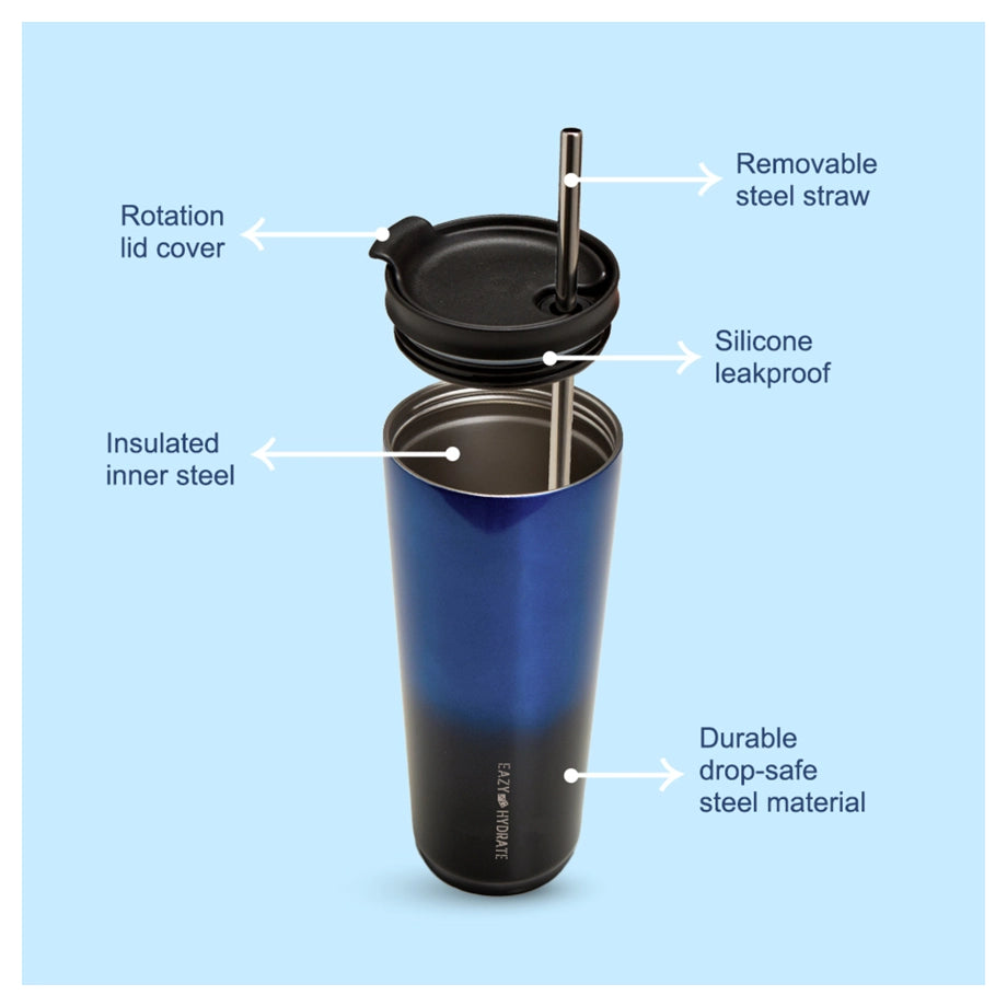 Eazy Kids Insulated Water Bottle Tumbler 700ml (Blue)