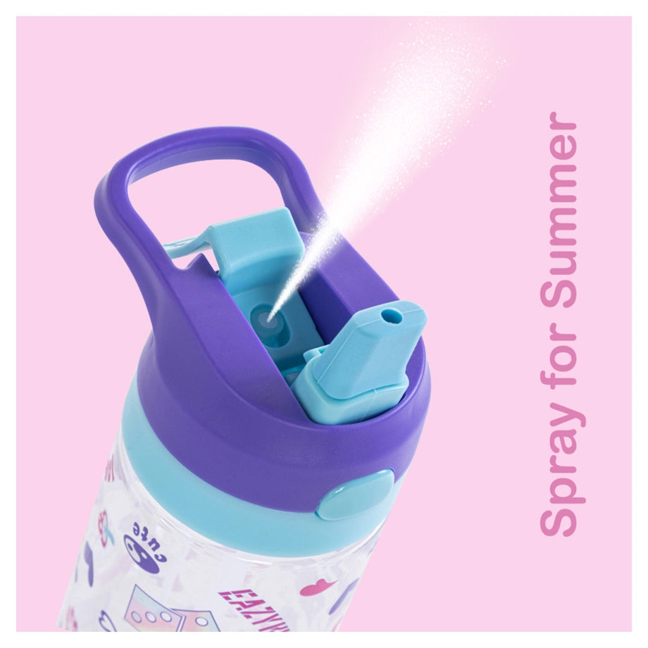 Eazy Kids Tritan Water Bottle W/Spray 500ml (Purple)