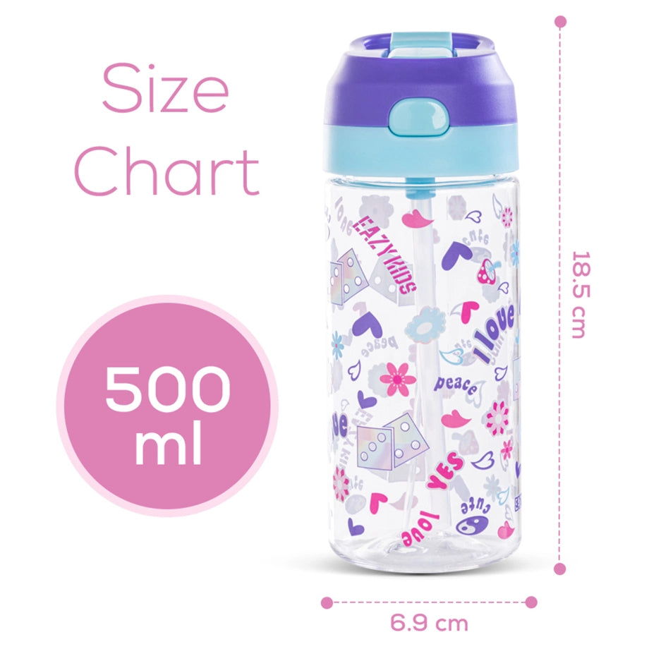 Eazy Kids Tritan Water Bottle W/Spray 500ml (Purple)