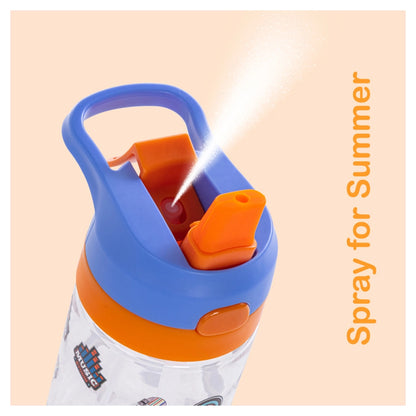 Eazy Kids Skater Tritan Water Bottle W/Spray 500ml (Blue)