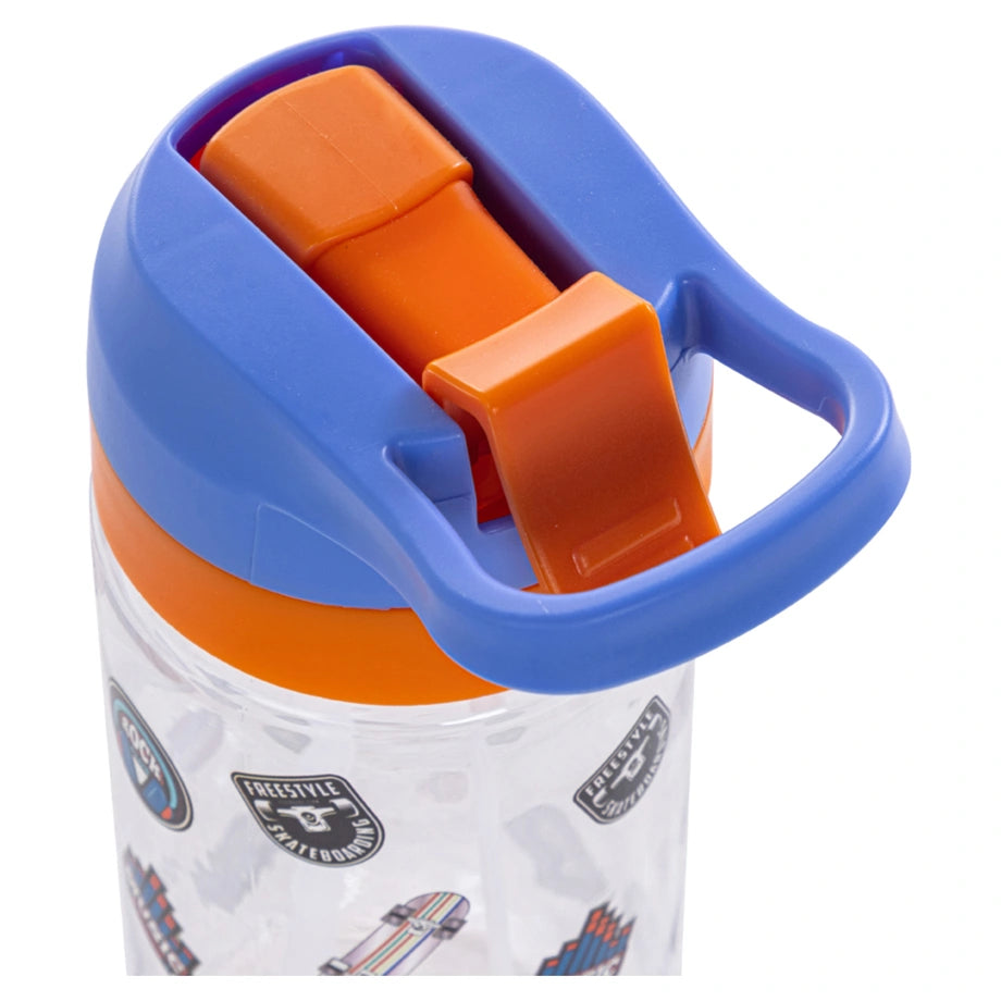 Eazy Kids Skater Tritan Water Bottle W/Spray 500ml (Blue)