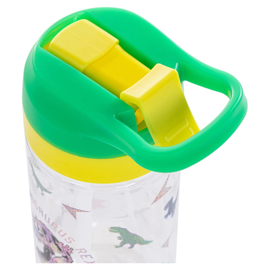Eazy Kids Dinosaur Tritan Water Bottle W/Spray 500ml (Green)