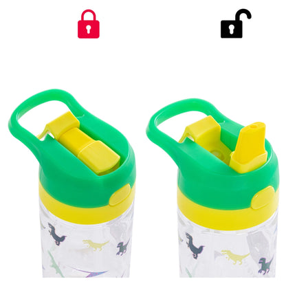 Eazy Kids Dinosaur Tritan Water Bottle W/Spray 500ml (Green)