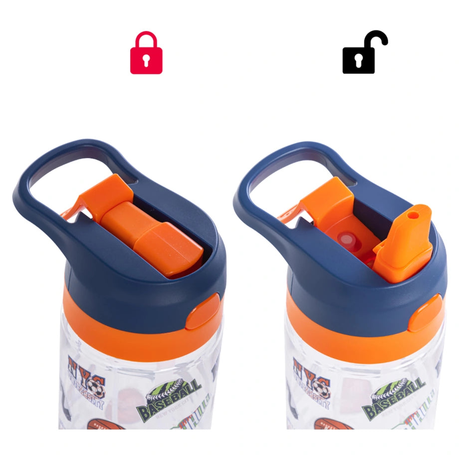 Eazy Kids Basket Ball Tritan Water Bottle W/Spray 750ml (Blue)