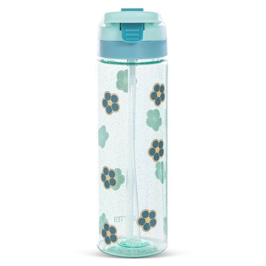Eazy Kids Flora Tritan Water Bottle W/Spray 750ml (Gitter Green)