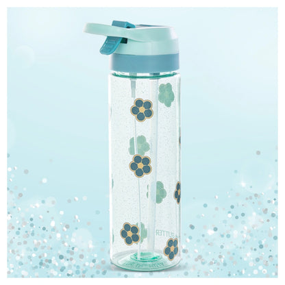 Eazy Kids Flora Tritan Water Bottle W/Spray 750ml (Gitter Green)